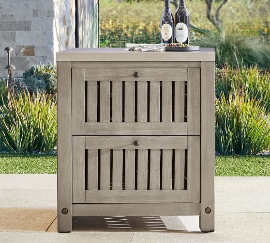 Abbott Outdoor Kitchen FSC® Acacia Two-Drawer Cabinet